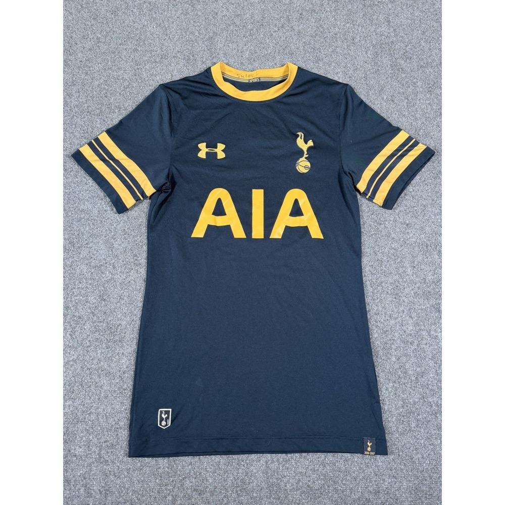 TOTTENHAM HOTSPUR 2016/2017 AWAY FOOTBALL SHIRT SOCCER JERSEY UNDER ARMOUR Gold
